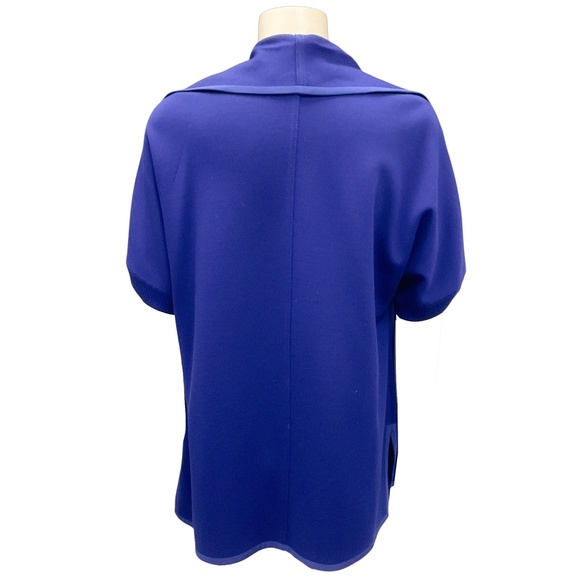 ST. JOHN BLUE PRE-FALL 2016 SHORT SLEEVED KNIT JACKET - Picture 3 of 4